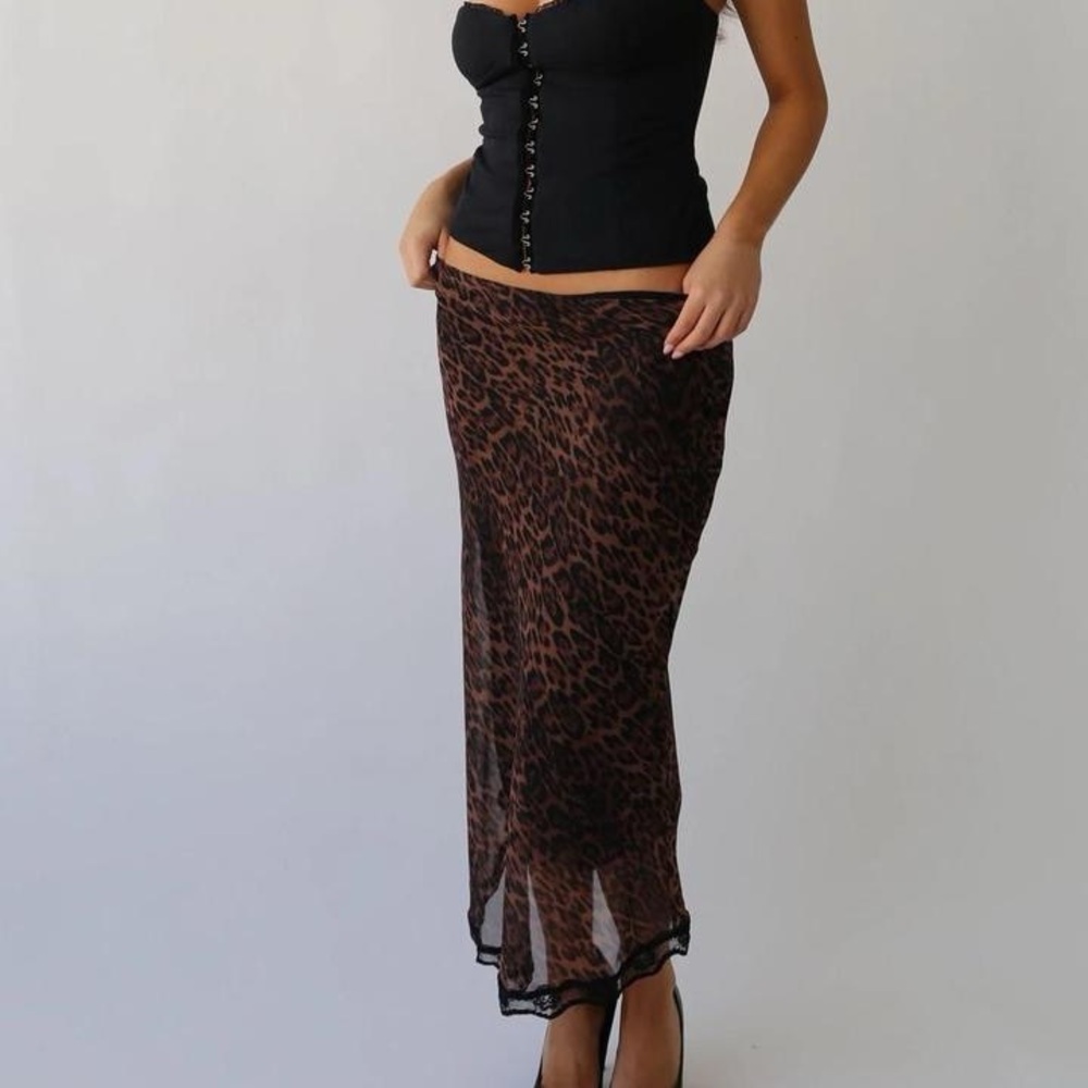 Leopard Print Maxi Skirt